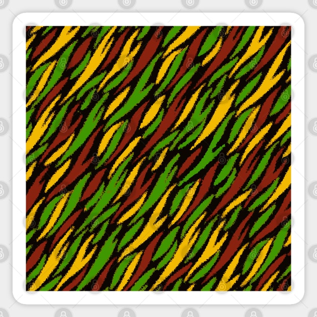 Animal Skin with African Color Style Sticker by Tilila